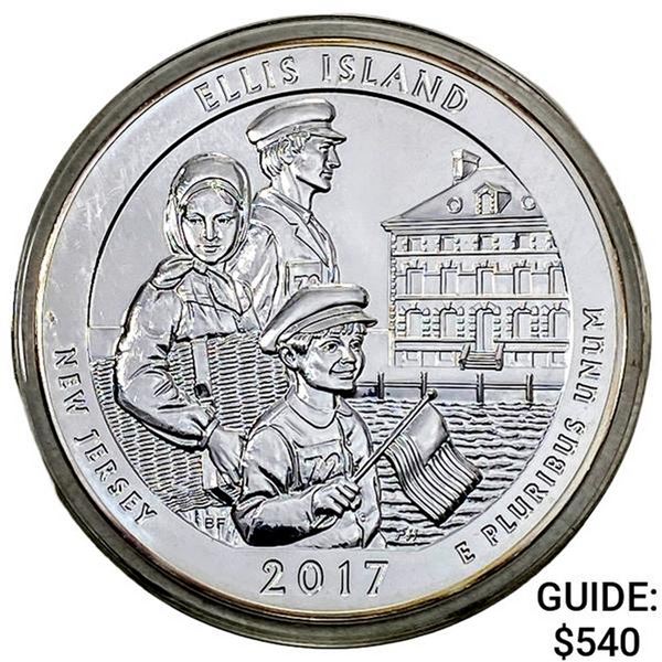 2017 Silver 5 oz 25C Ellis Island