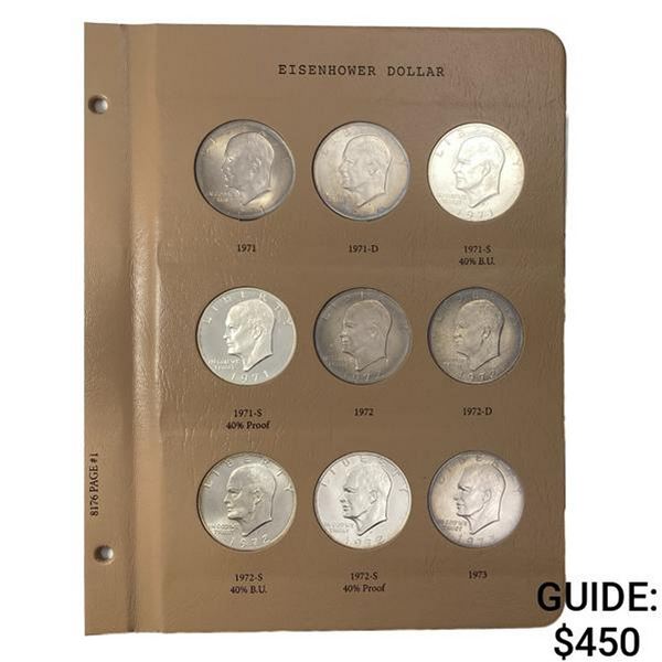 1971-1978 Eisenhower Dollars Album [32] Coins