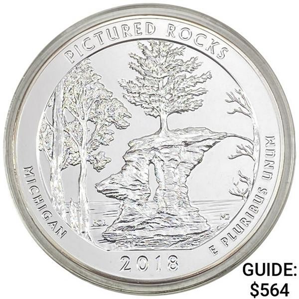 2018 Silver 5 oz 25C Pictured Rocks