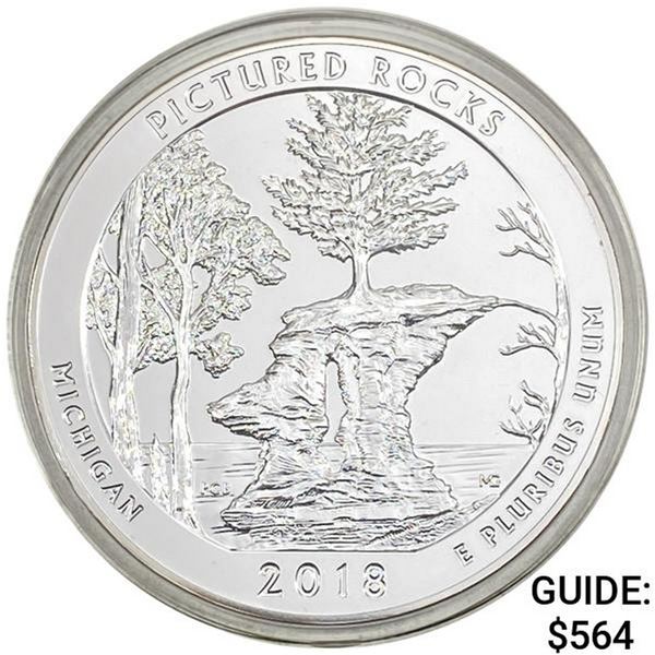 2018 Silver 5 oz 25C Pictured Rocks
