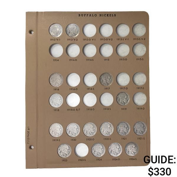 1913-1938 Buffalo Nickels Album [46] Coins