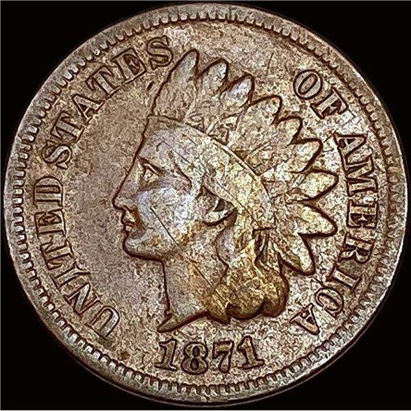 1871 Indian Head Cent LIGHTLY CIRCULATED