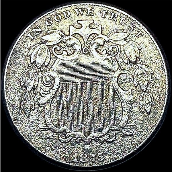 1875 Shield Nickel LIGHTLY CIRCULATED