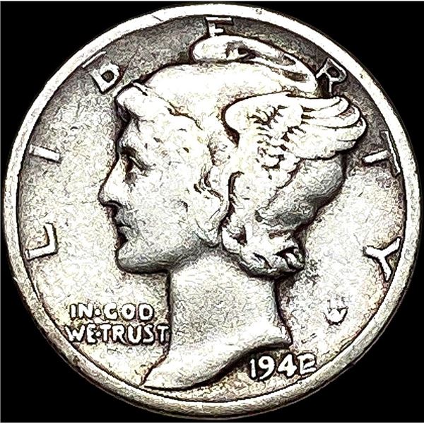 1942/1 Silver Mercury Dime LIGHTLY CIRCULATED