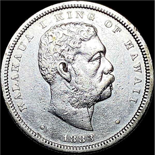 1883 Hawaii Silver 1/2 Dollar CLOSELY UNCIRCULATED