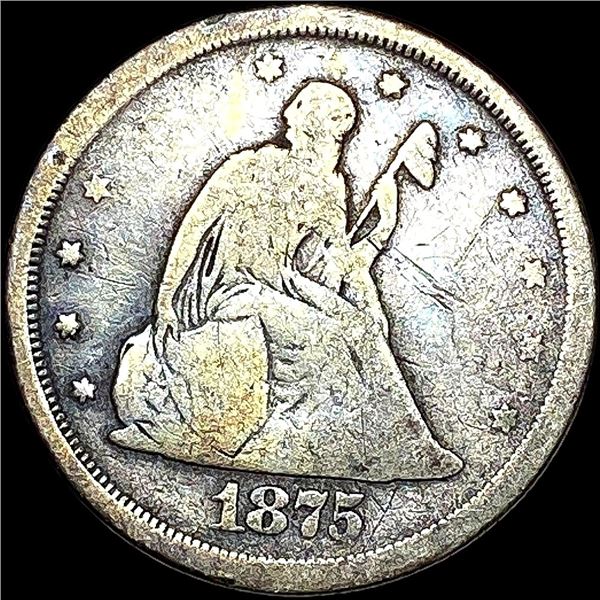 1875-S Silver Twenty Cent Piece LIGHTLY CIRCULATED
