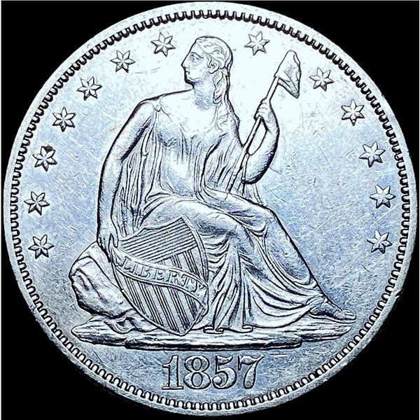 1857 Seated Liberty Half Dollar CLOSELY UNCIRCULATED