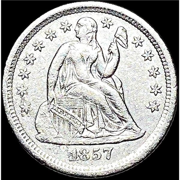 1857-O Silver Seated Liberty Dime CLOSELY UNCIRCULATED