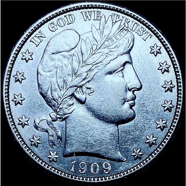 1909 Barber Silver Half Dollar CHOICE BU