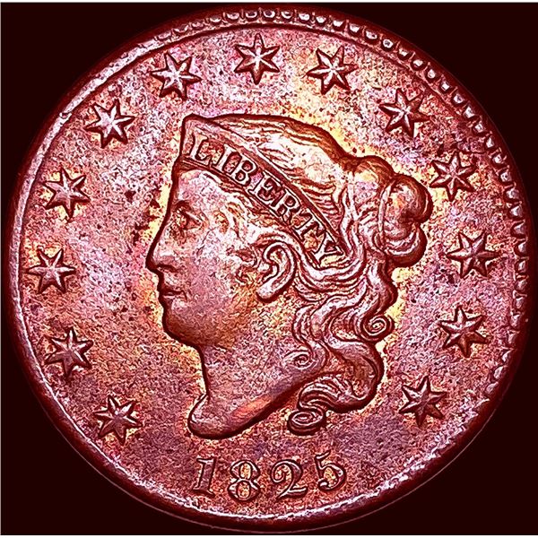 1825 Coronet Head Large Cent CLOSELY UNCIRCULATED
