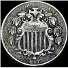 Image 1 : 1867 Shield Nickel w/Rays LIGHTLY CIRCULATED