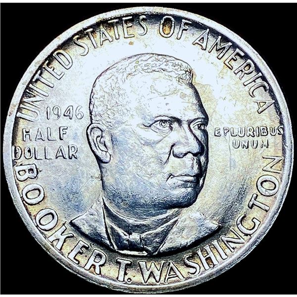 1946 Silver Booker T. Washington Half Dollar SUPERB GEM BU
