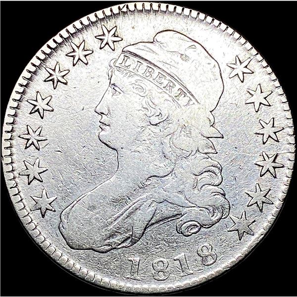 1818 Capped Bust Half Dollar LIGHTLY CIRCULATED