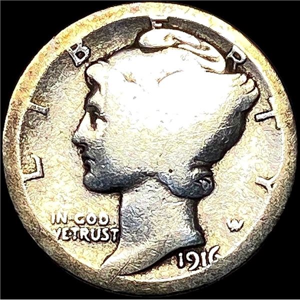 1916-D Mercury Dime NICELY CIRCULATED