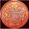 Image 1 : 1867 Copper Two-Cent Piece CHOICE AU