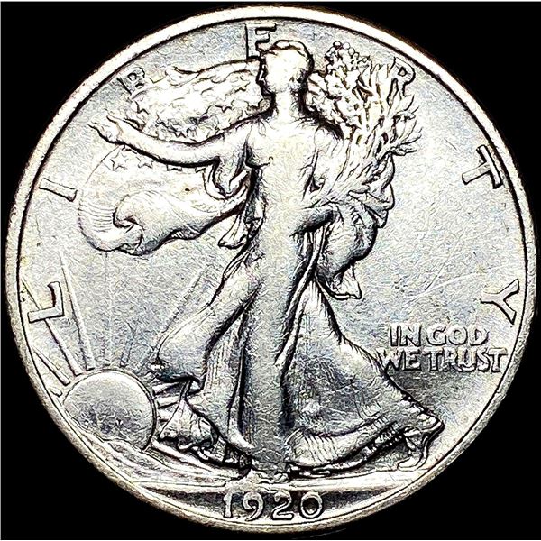 1920-D Silver Walking Liberty Half Dollar LIGHTLY CIRCULATED