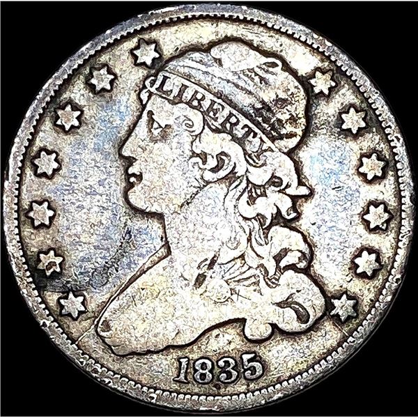 1835 Capped Bust Silver Quarter NICELY CIRCULATED