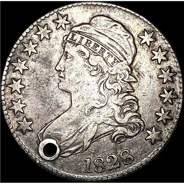 1828 Capped Bust Half Dollar LIGHTLY CIRCULATED