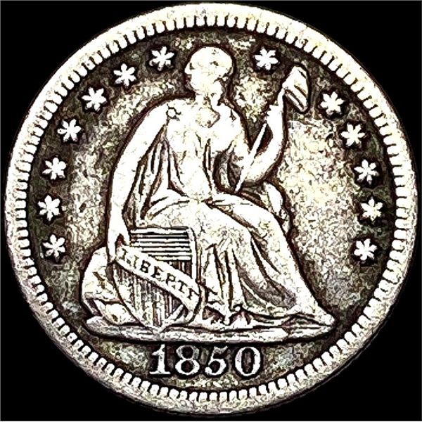 1850 Seated Liberty Half Dime LIGHTLY CIRCULATED