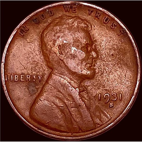 1931-S Lincoln Wheat Cent NEARLY UNCIRCULATED