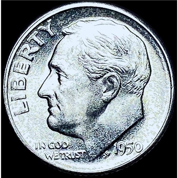 1950-S Silver Roosevelt Dime SUPERB GEM BU