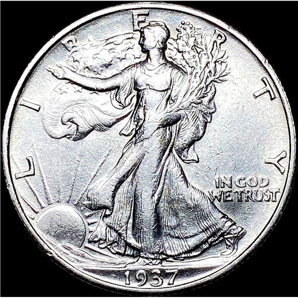 1937-S Walking Liberty Half Dollar LIGHTLY CIRCULATED