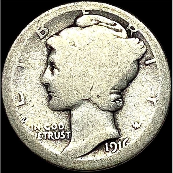 1916-D Mercury Dime NICELY CIRCULATED