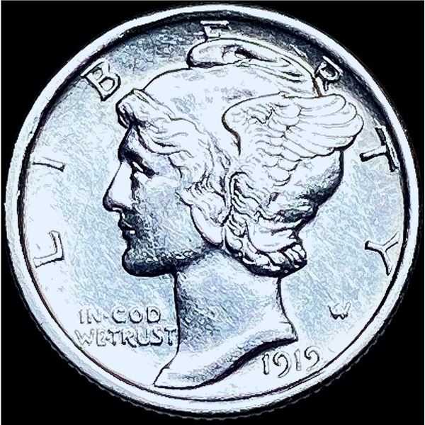 1919-D Mercury Dime GEM BU