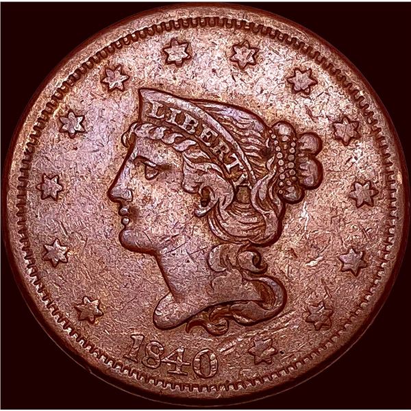 1840 Braided Hair Large Cent CHOICE AU