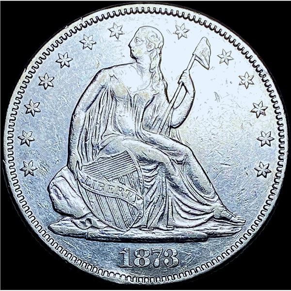 1873 Seated Liberty Half Dollar CHOICE AU