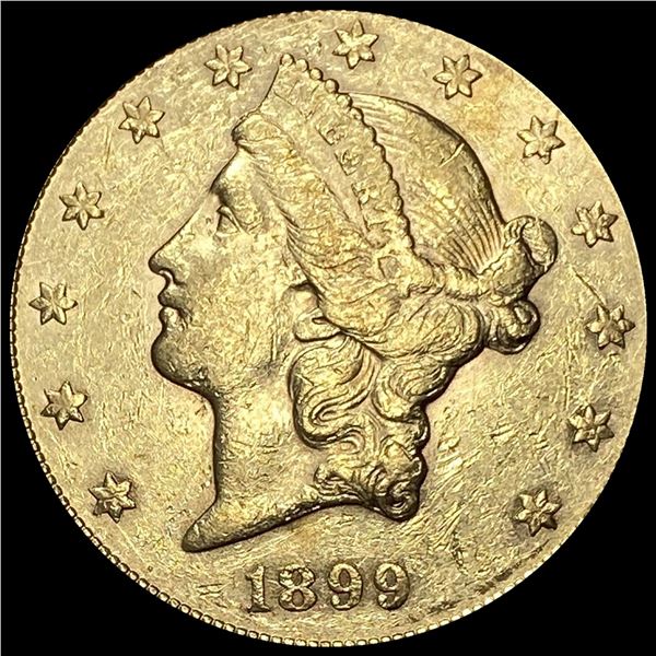 1899-S $20 Gold Double Eagle CLOSELY UNCIRCULATED