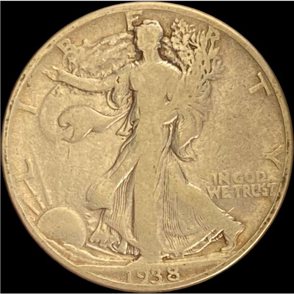 1938-D Walking Liberty Half Dollar LIGHTLY CIRCULATED