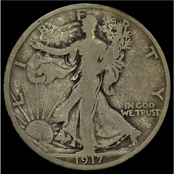 1917-S Walking Liberty Half Dollar LIGHTLY CIRCULATED