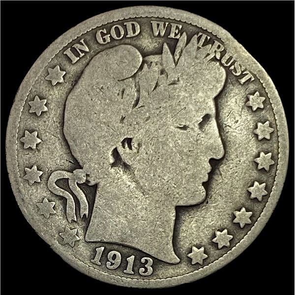 1913 Barber Half Dollar LIGHTLY CIRCULATED