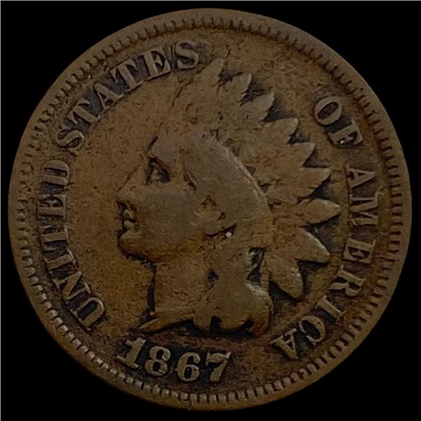 1867 Indian Head Cent LIGHTLY CIRCULATED
