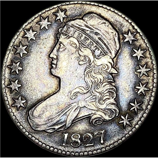 1827 Capped Bust Half Dollar NEARLY UNCIRCULATED