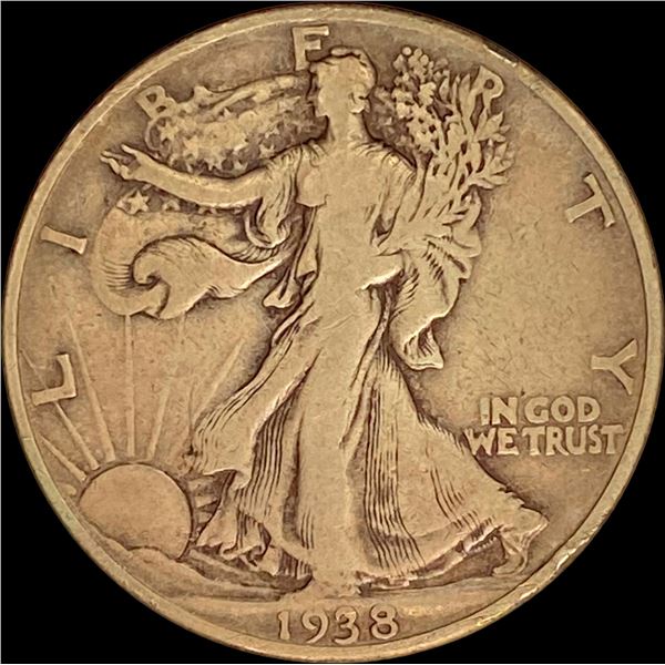 1938-D Walking Liberty Half Dollar LIGHTLY CIRCULATED