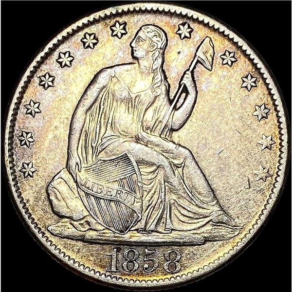 1858-O Capped Bust Half Dollar NEARLY UNCIRCULATED