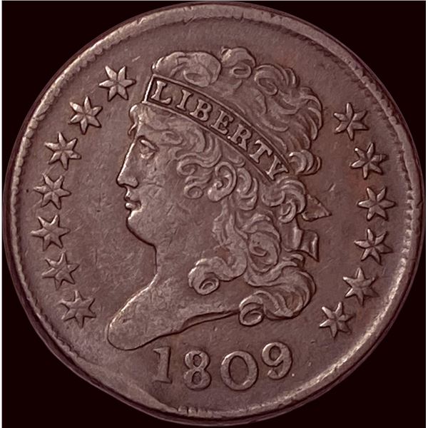 1809 Classic Head Half Cent CLOSELY UNCIRCULATED