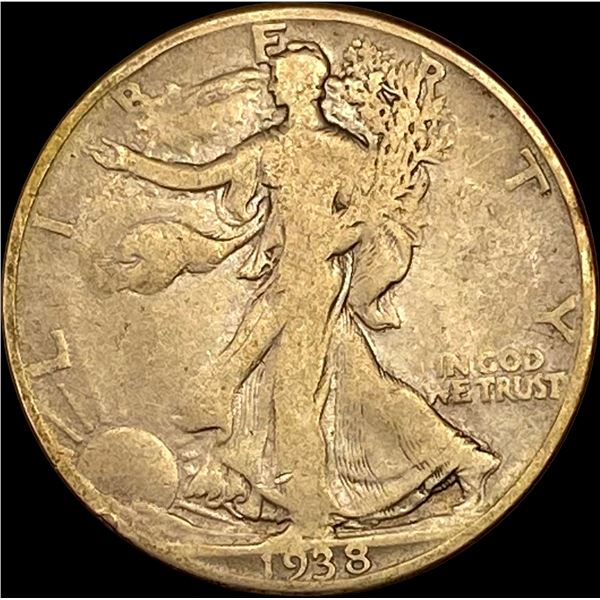 1938-D Walking Liberty Half Dollar LIGHTLY CIRCULATED