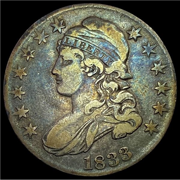 1833 Capped Bust Half Dollar LIGHTLY CIRCULATED