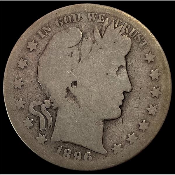 1896-S Barber Half Dollar NICELY CIRCULATED