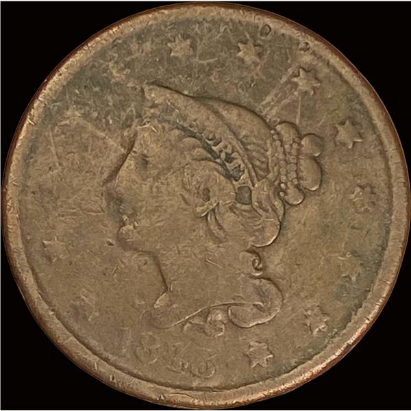 1843 Braided Hair Large Cent NICELY CIRCULATED