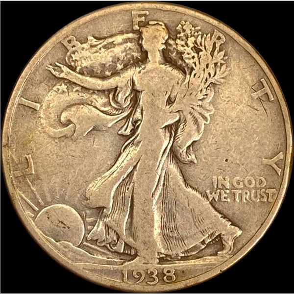 1938-D Walking Liberty Half Dollar LIGHTLY CIRCULATED