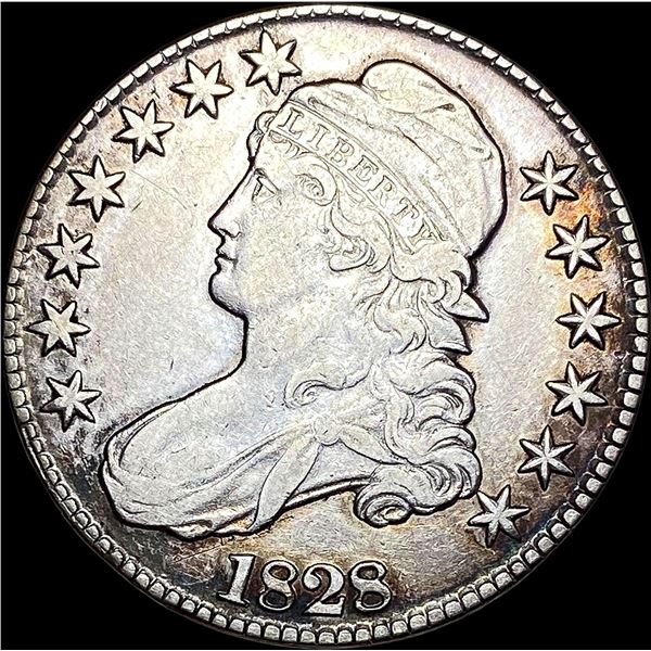 1828 Capped Bust Half Dollar NEARLY UNCIRCULATED