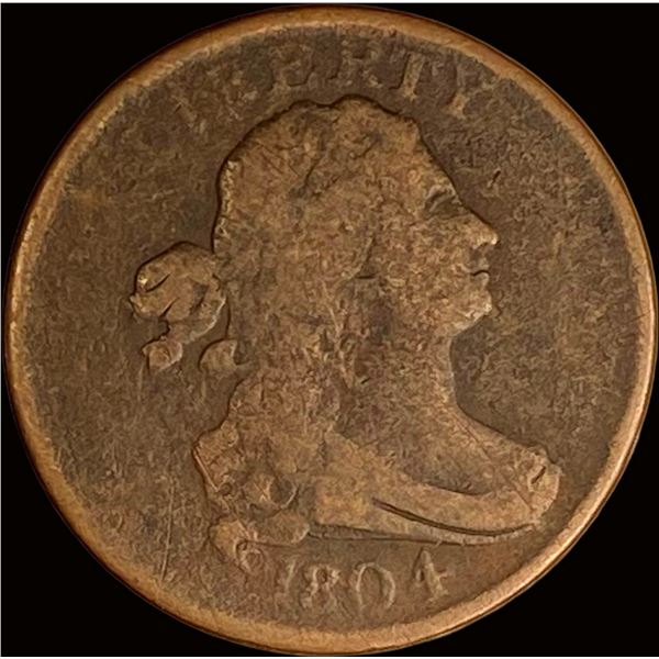 1804 Draped Bust Half Cent LIGHTLY CIRCULATED