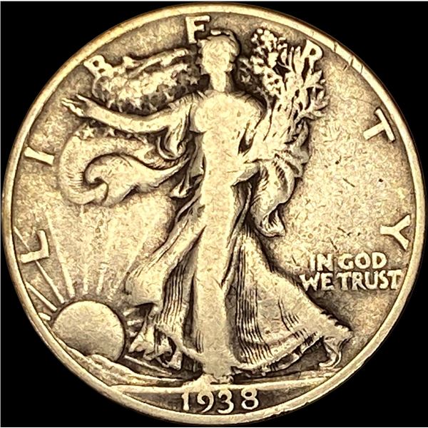 1938-D Walking Liberty Half Dollar LIGHTLY CIRCULATED