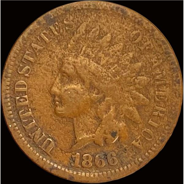 1866 Indian Head Cent NICELY CIRCULATED