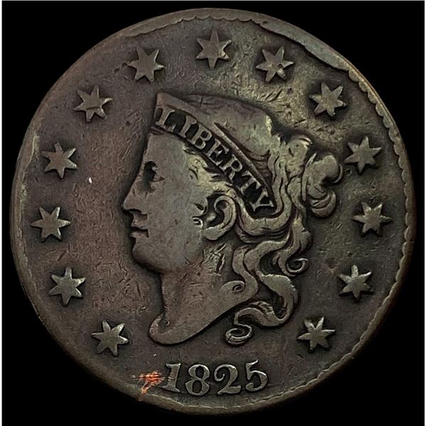 1825 Coronet Head Large Cent NICELY CIRCULATED