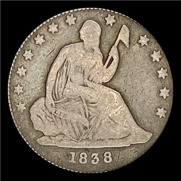 1838 Seated Liberty Quarter NICELY CIRCULATED